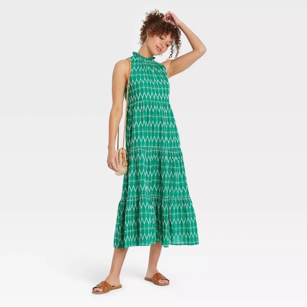 Universal Thread Green Maxi Sleeveless Dress